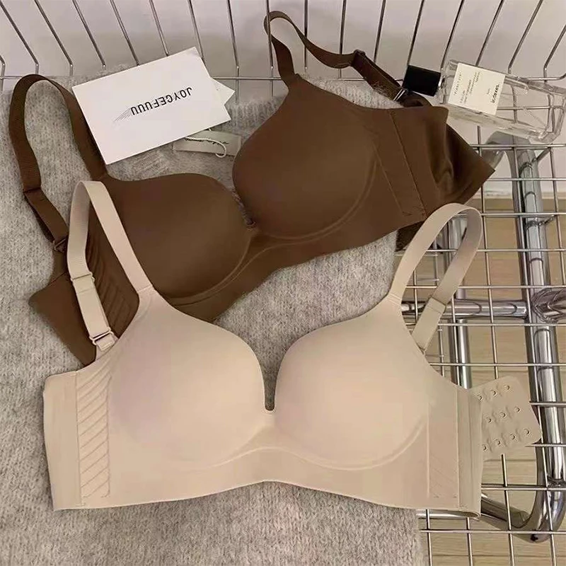 

Traceless Underwear Women Ventilate Small Chest Gather Together Bra Girl Anti-Sag Solid Color Tube Top No Steel Ring Chest Wrap