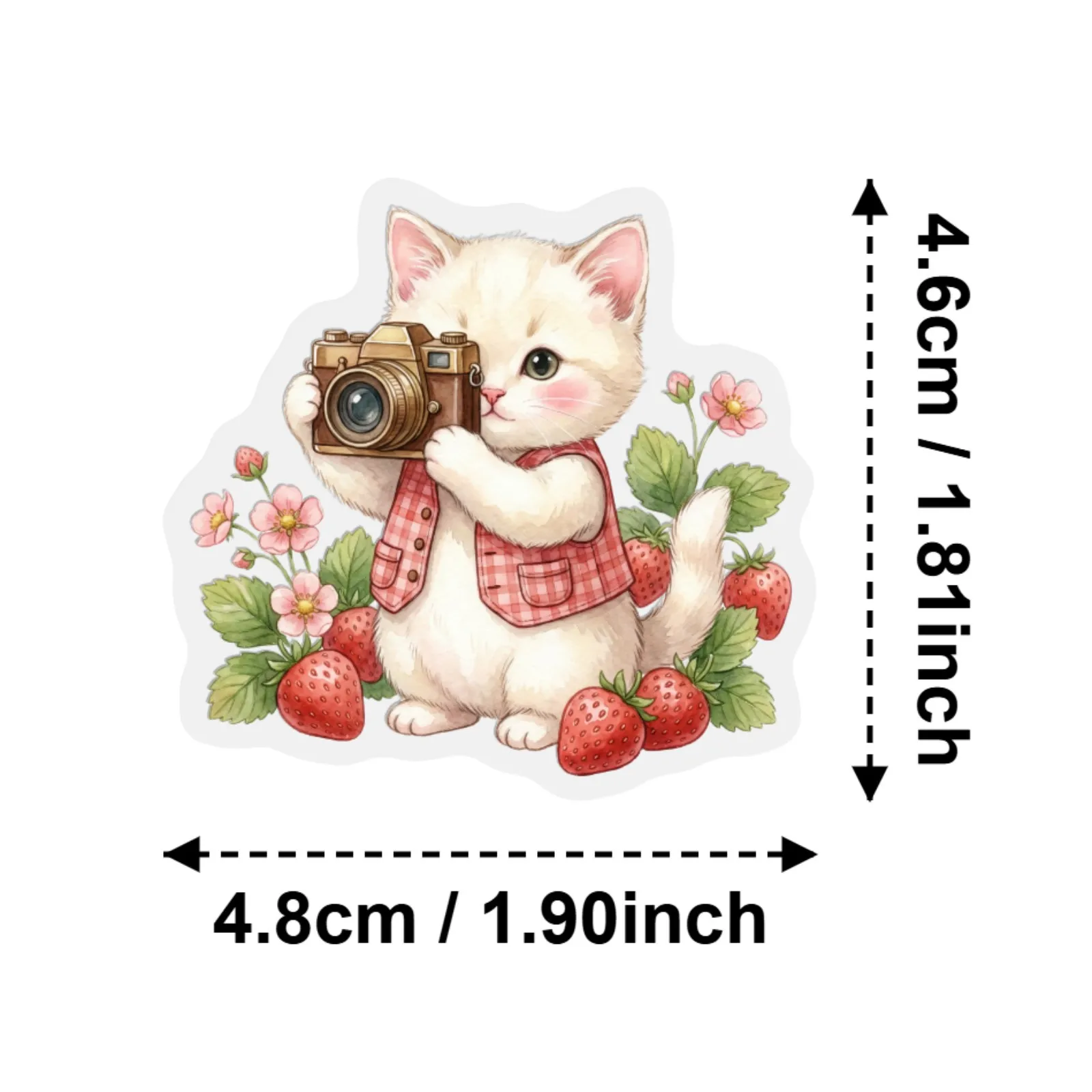 50개입 파스토럴 고양이 토끼 투명 PET 스티커 여행가방 휴대폰 노트북 스크랩북 컵 방수 데칼 썸네일 2
