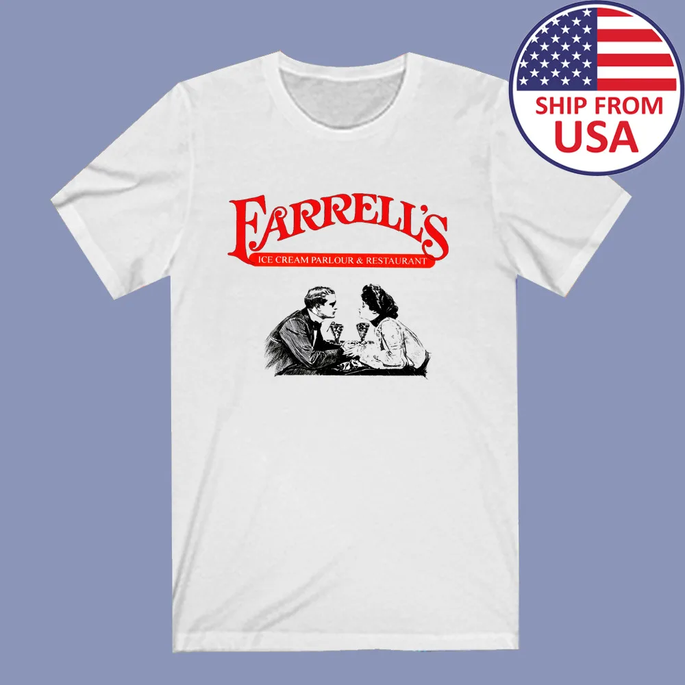 Farrell's Ice Cream Parlour Restaurants White T-Shirt Size S to 4XL