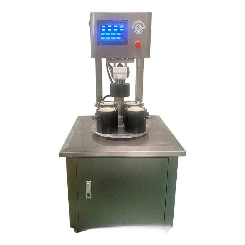 Four-station vacuum capping machine, glass bottle sealing machine