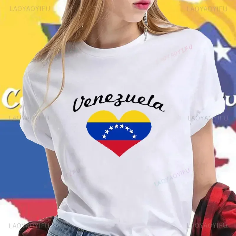 

Proud Venezuelan Graphic T Shirts Venezuela Flag Gifts Women Men Cotton Harajuku Printed T-shirt Fashion Streetwear Casual Wear