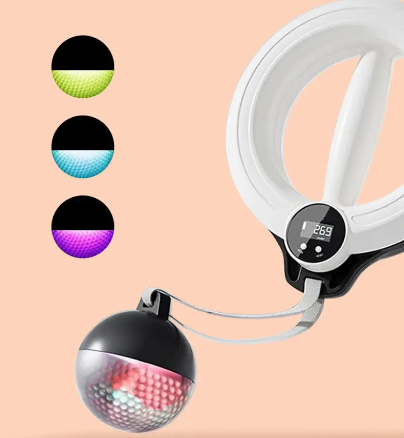 Aro de hula inteligente con luz y pantalla digital 360 °   Hula hoop manual giratorio, entrenador de brazos y ejercitador de muñecas