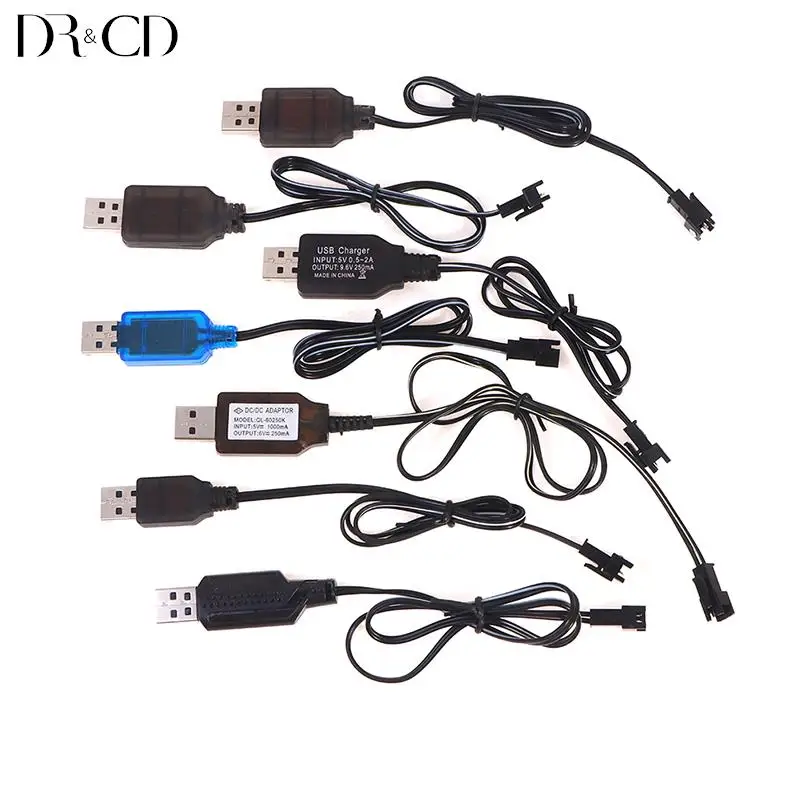 3.6V 4.8V 6V 7.2V USB Charging Cable 2pin Plug To USB Connector Lithium Battery Charger For RC Aircraft Helicopter Toys