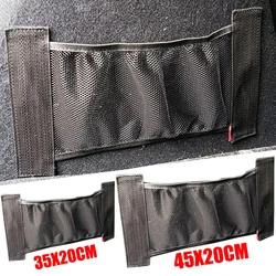 Car Trunk Elastic Mesh Pocket Fixed Straps Car Interior Organizer Extinguisher Storage Net Bag Seat Back Fixing Auto Accessories