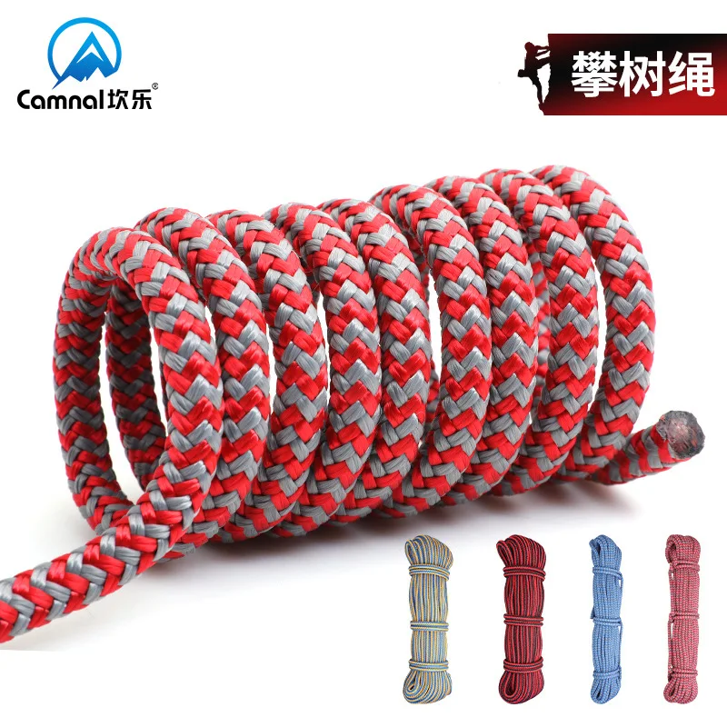 Φ:8 mm/11,5 mm-Cuerda con nudo resistente a altas temperaturas, escalada en árboles al aire libre, estática de ascendente a gran altitud para jardín, P526