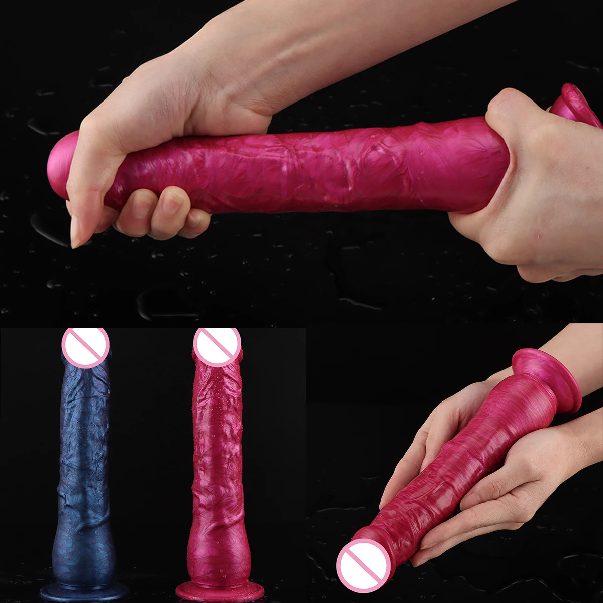 

2Slick Colored Dildo Woman Male Realistic Penis Gay Sucker Masturbator Couple For Gay Sex Toys Anal Butt Plug Masturbation Woman