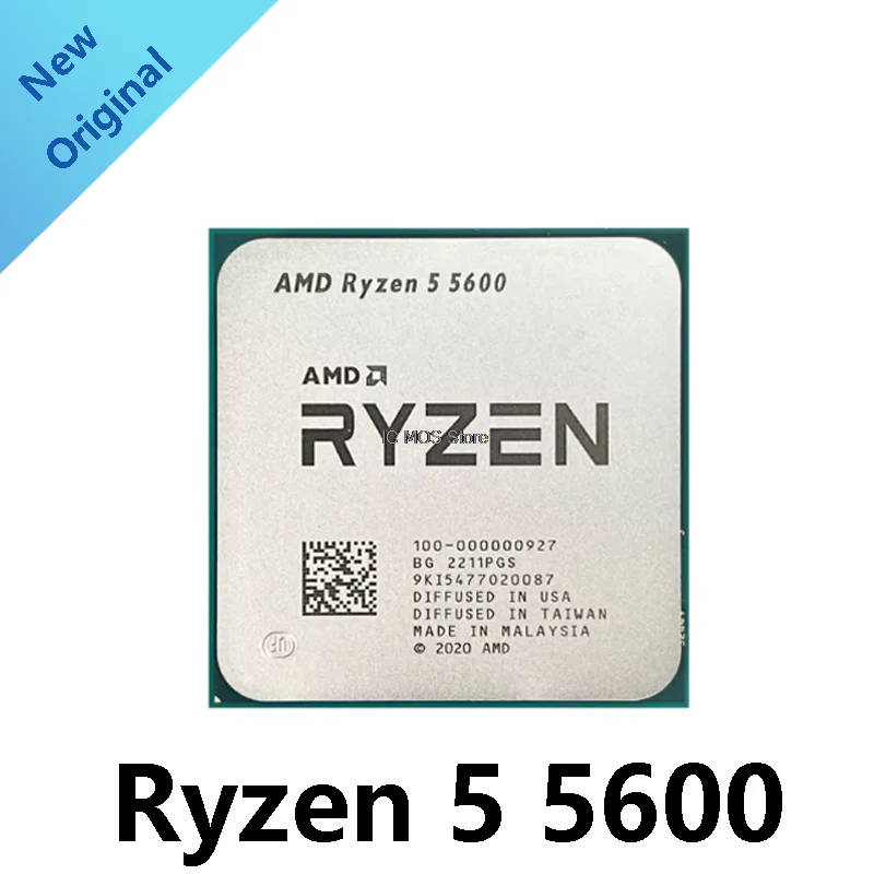 AMD Ryzen 5 5600 R5 5600 5000 Series 6-Core 12-Thread 3.5 GHz CPU Processor 7NM L3=32M Socket AM4 DDR4 New But without cooler