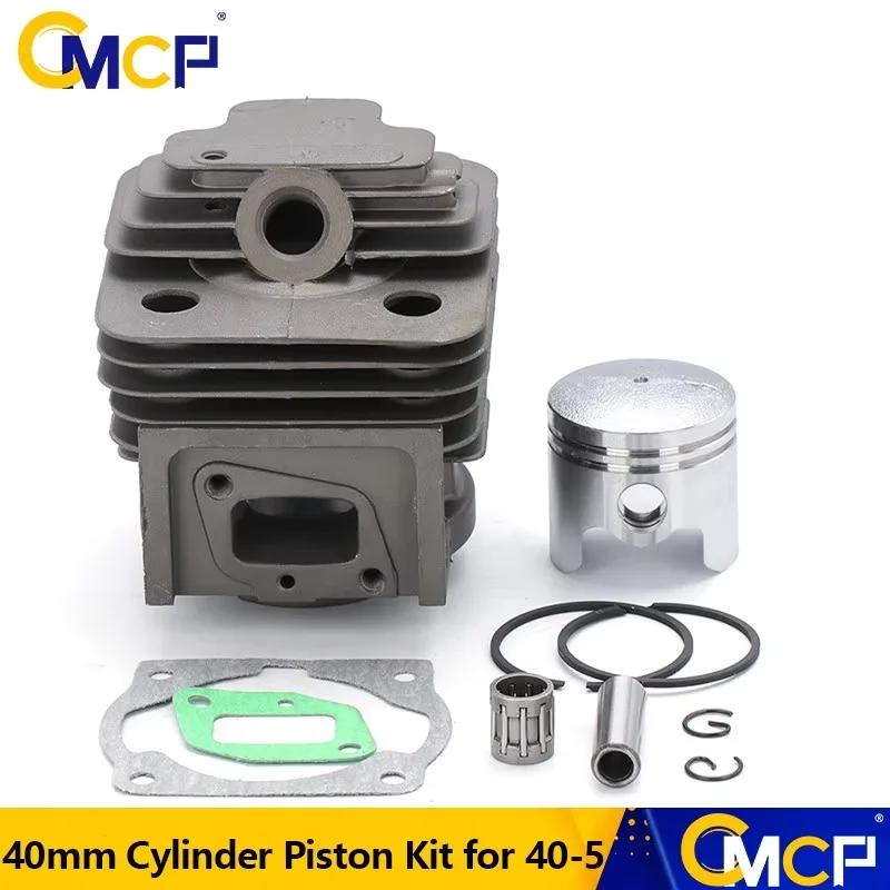 CMCP Kit Piston Silinder 40Mm untuk Set Gasket Cincin Piston Silinder Mesin Pemotong Sikat 40-5 Suku Cadang Mesin Pemotong Rumput