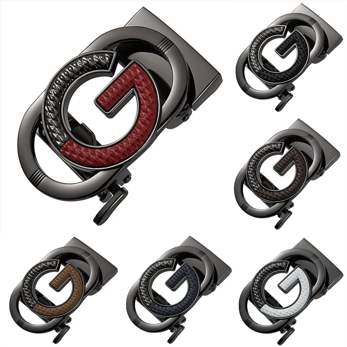 Men's 3.5cm Luxury Designer Style Belt Buckle with Letters Automatic Single Replacement DIY Accessory