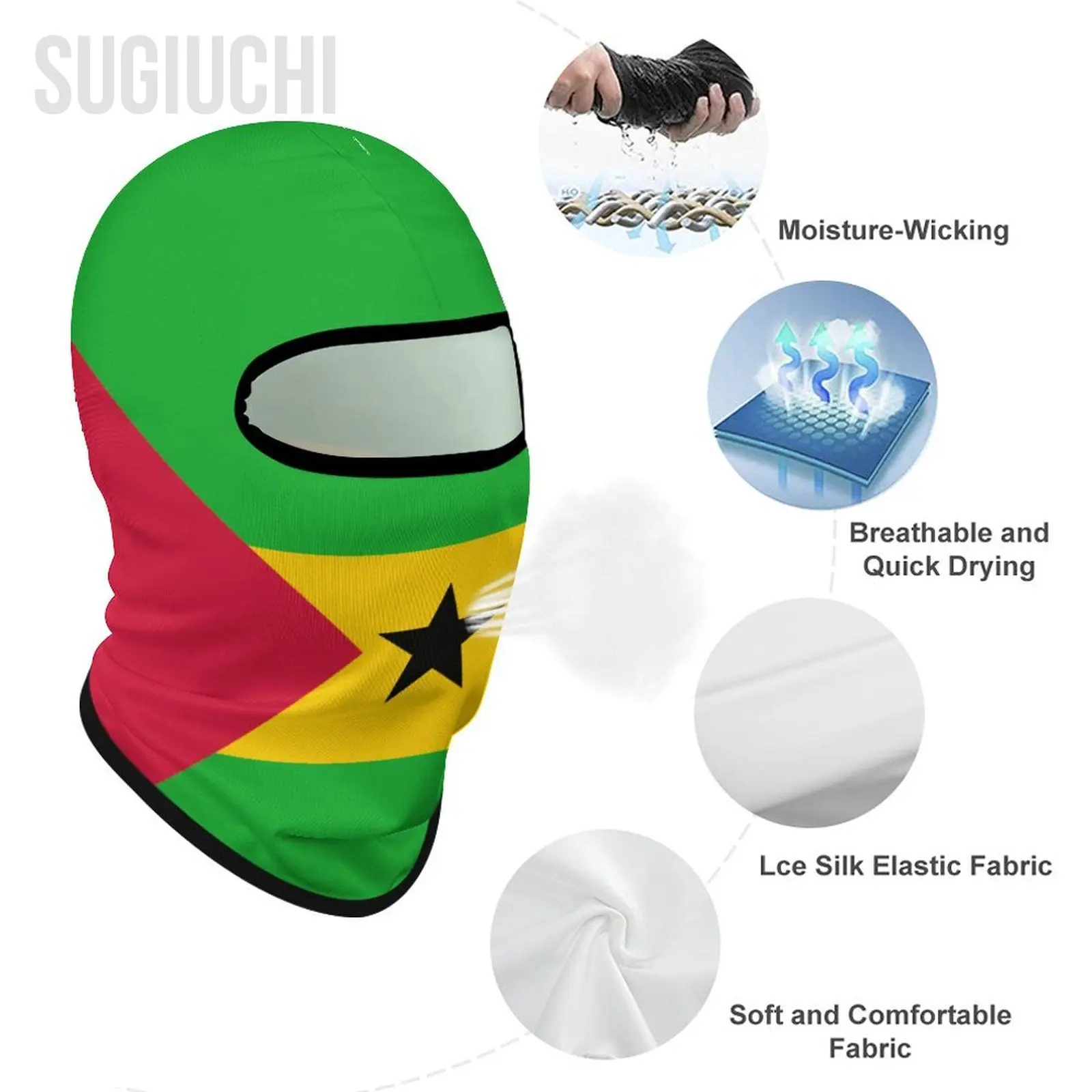 ساو تومي وبرينسيبي العلم في الهواء الطلق واقية من الشمس دراجة نارية قناع الوجه موتو السائق الرياح سدادة يندبروف دراجة ركوب الدراجات القبعات #5