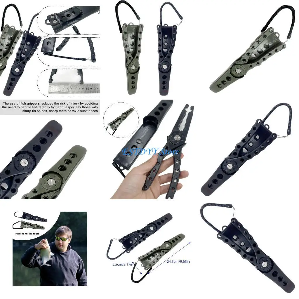

G6DE Fishing Lip Gripper Fish Lip Clamps Fish Clamps Fish Flat Tweezers Tackle Tool