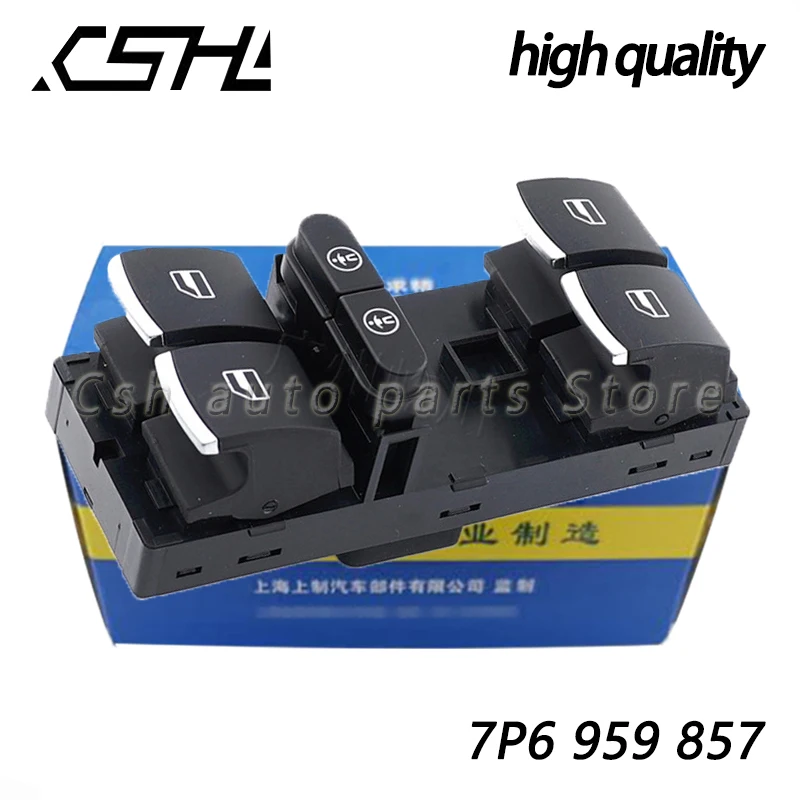 

7P6959857 Car Electric Power Master Window Switch Button For VW TOUAREG TOURAN SHARAN ALHAMBRA 7P6 959 857