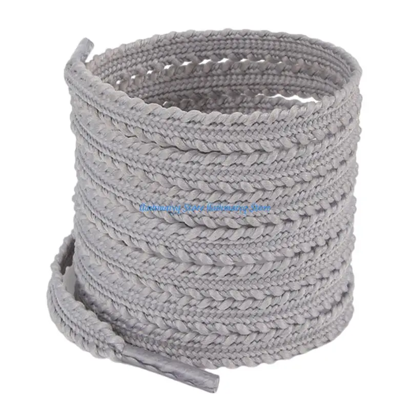 573B Colorful Braided Shoelaces 120cm Long Flat Polyester Shoe Laces For Sneakers