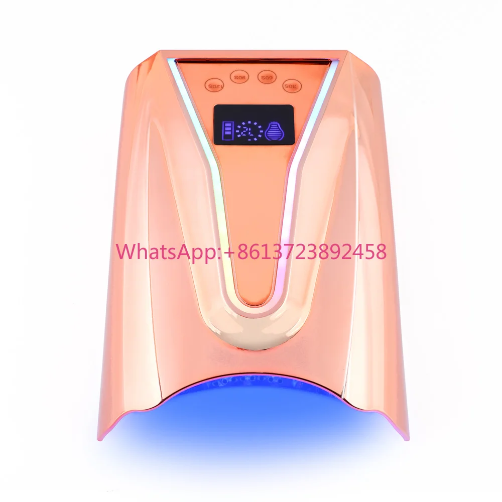 2026 New Product High Power 128W Gradient Color Cordless Pro Cure UV LED Nail Lamp Professional Rechargeable Gel Nail Dryer