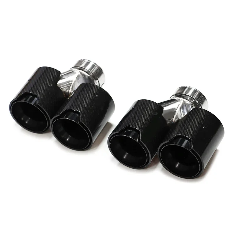 hhmQuad Carbon Fiber Exhaust Tip For BMW F10 F11 535d 535i 640i 640d Up To G30 G31 Car Exhaust System Nozzle Tailpipe
