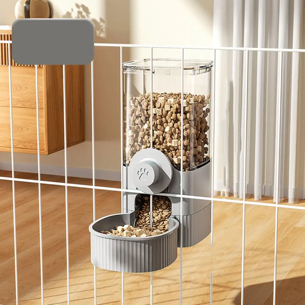 Food-grade Plastic Cat Feeder Automatic Hanging Pet Feeder Waterer Set for Kennel Crate or Cage Dispenser Station for Puppy Cat