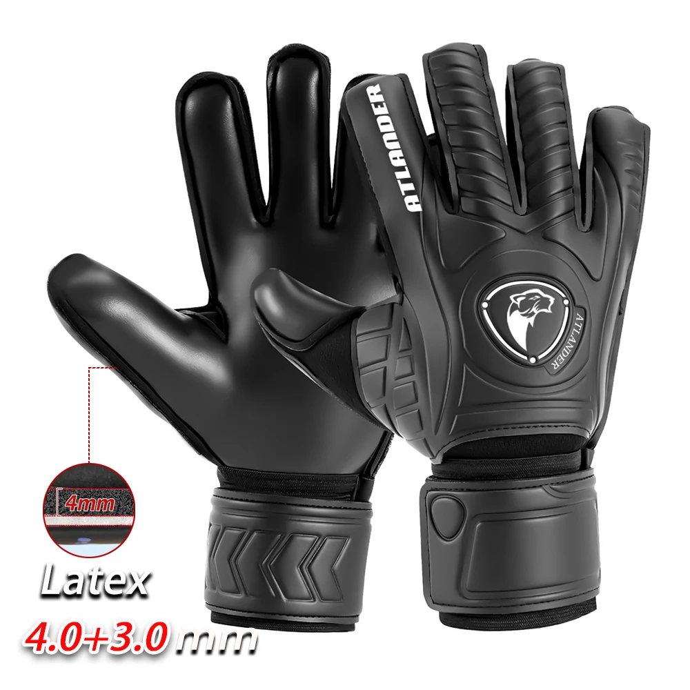 Kids Adults Finger Protection Goalkeeper Gloves Football High Quality Latex Guard Soccer Strong Grip Fingerave Save Goalie Glove