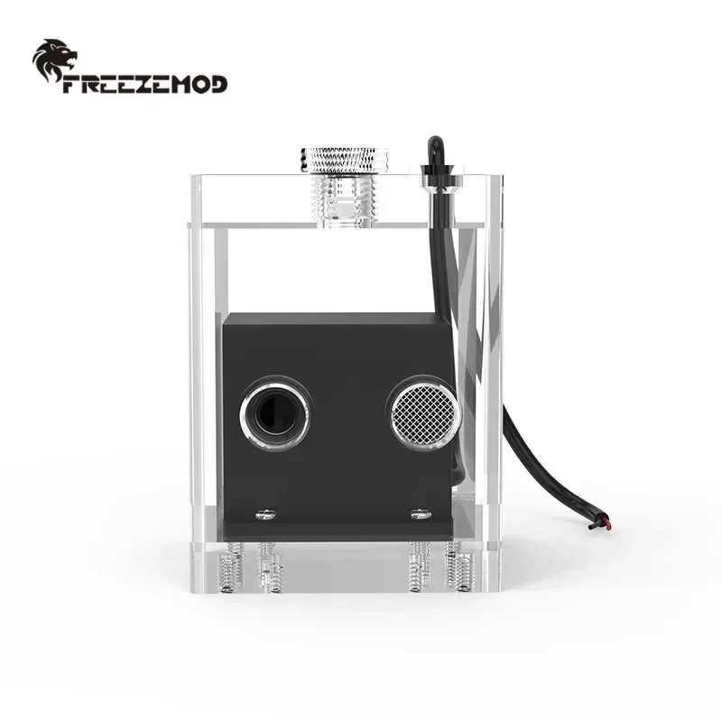 FREEZEMOD คอมพิวเตอร์ Water Cooling AIO ถังน้ําอ่างเก็บน้ําปั๊มเงียบในตัวกรองและ Dual Shock Absorption 12-24V