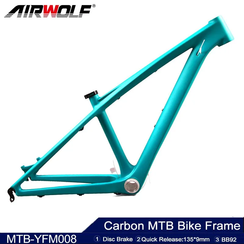 

Airwolf 26er Carbon Mountain Bike Frame 14inch Disc Brake Full Carbon MTB Frame 135*9mm QR Mountain Bicycle Carbon Frame