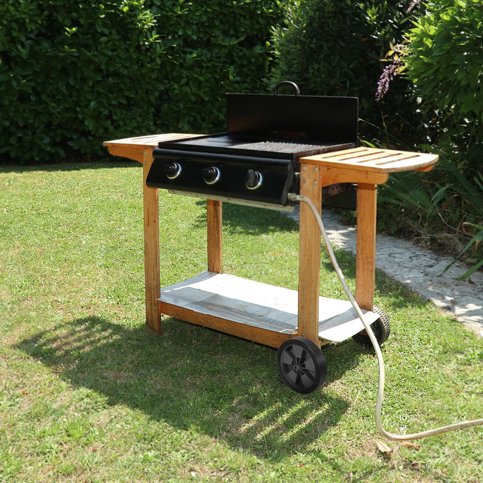 

Bbq Grill Wheel Replacement Rubber Durable Heavy Duty Cart Wheel for Outdoor Cooking Camping Picnic Wheels for Carts Heavy Duty