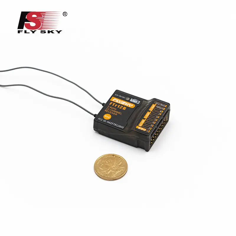 FlySky FTr12B 12CH AFHDS3 Bidirectional Dual Antenna Receiver Compatible with PL18 NB4 NB4 Lite FRM301 FRM302