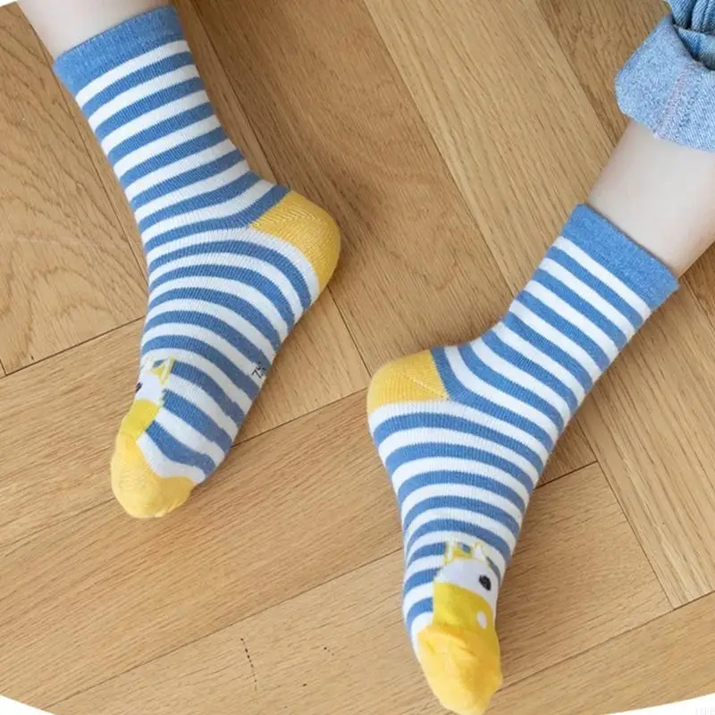 جوارب للكاحل للأطفال، جوارب قطنية قابلة للتنفس، جوارب بنمط كرتوني للأطفال الرضع