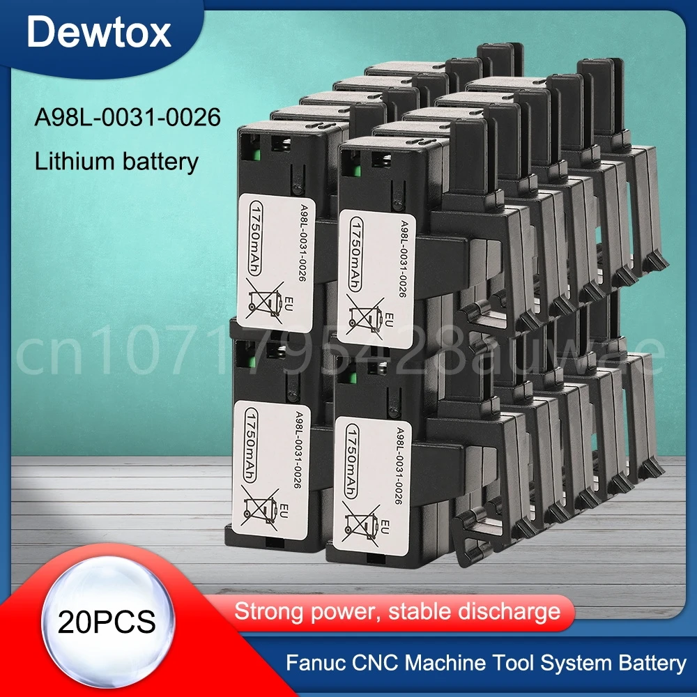 

20PCS A98L-0031-0026 3V 1750mAh Industrial PLC CNC Lithium Battery for Fanuc CNC PLC System A02b-0309-k102 Battery Pack