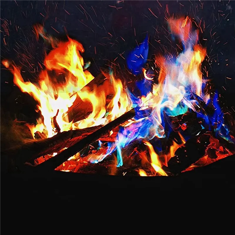 

【Hot-Selling!】20Pcs Color Changing Fire Packets,Non-Toxic Powder For Fire Pits, Bonfires, And Fireplaces,Safe And Vibrant Flame
