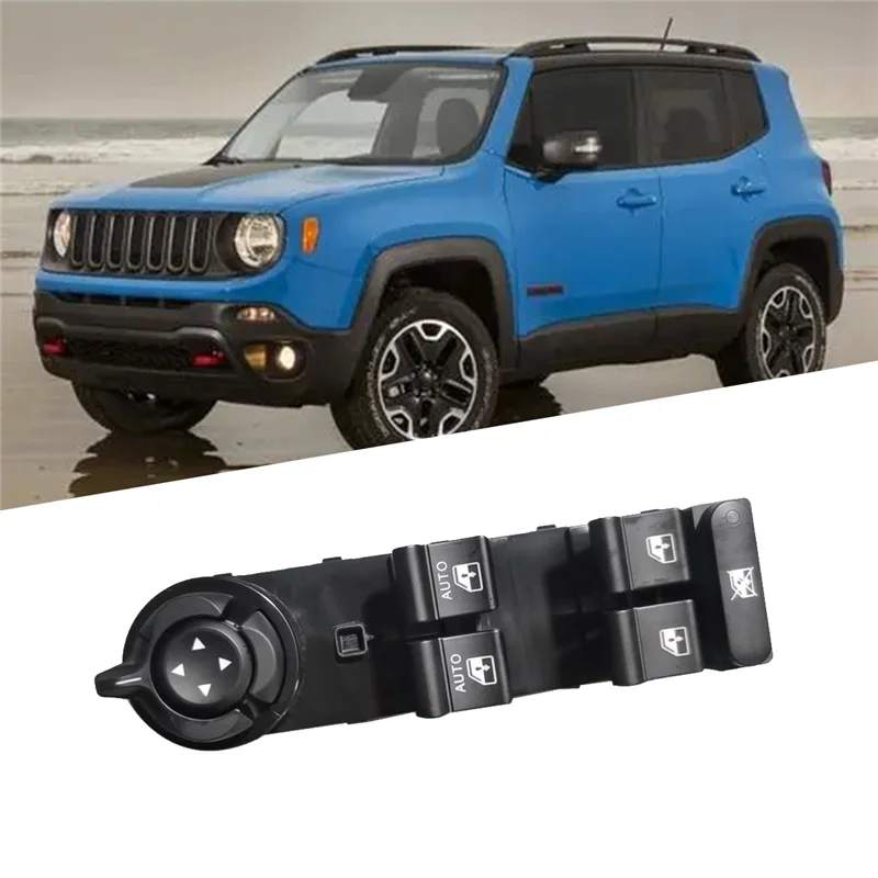 Interruptor de Control maestro de ventana eléctrica, botón 735648127 para Jeep Renegade Liberty 2016-2023, interruptor de elevación de ventana izquierda