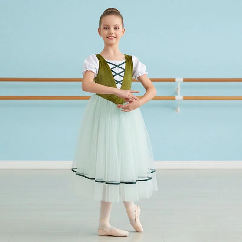 

Girls Swan Lake Ballerina Modern Dance Clothes for Kids Professional Romantic Child Ballet Tutu Dress