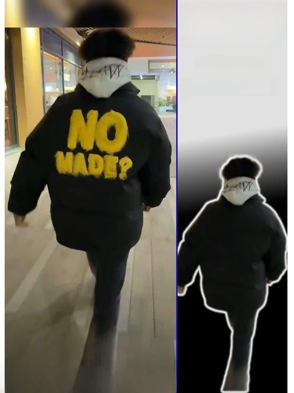 

Winter Thiened American Sle Letter Embroidered Fce Lined Bread Coat Women plus Size Warm Cotton Jaet Stand Collar