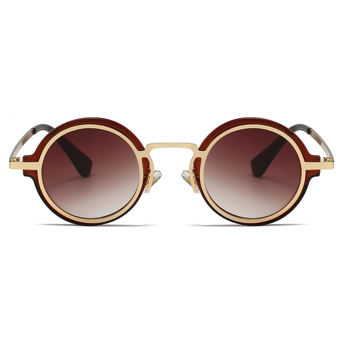 New Retro Small Round Frame Sunglasses for Men's Personalized Steampunk Outdoor Driving Sunglasses Street Photography