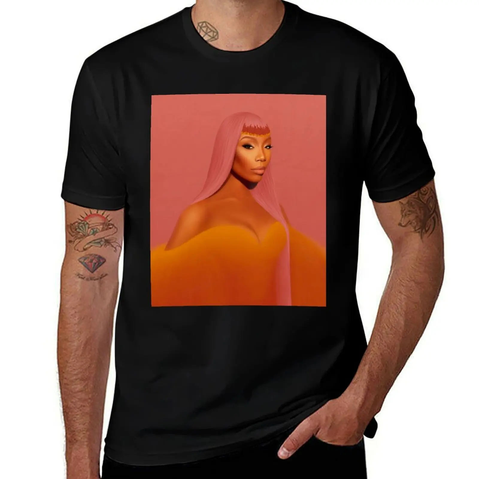 

Brandy Pink Braids T-Shirt boys whites topping plus size tops kawaii clothes t shirts men