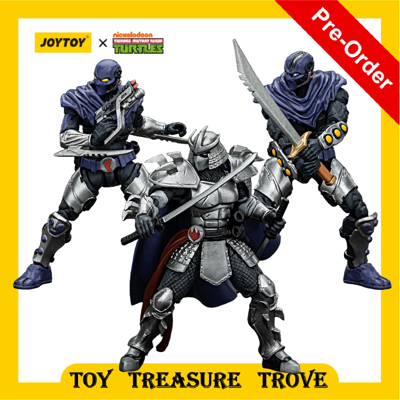 [Pre Order] JOYTOY 1/18 Action Figure TMNT Shredder & Foot Clan A Foot Clan B Anime Action Model Toy