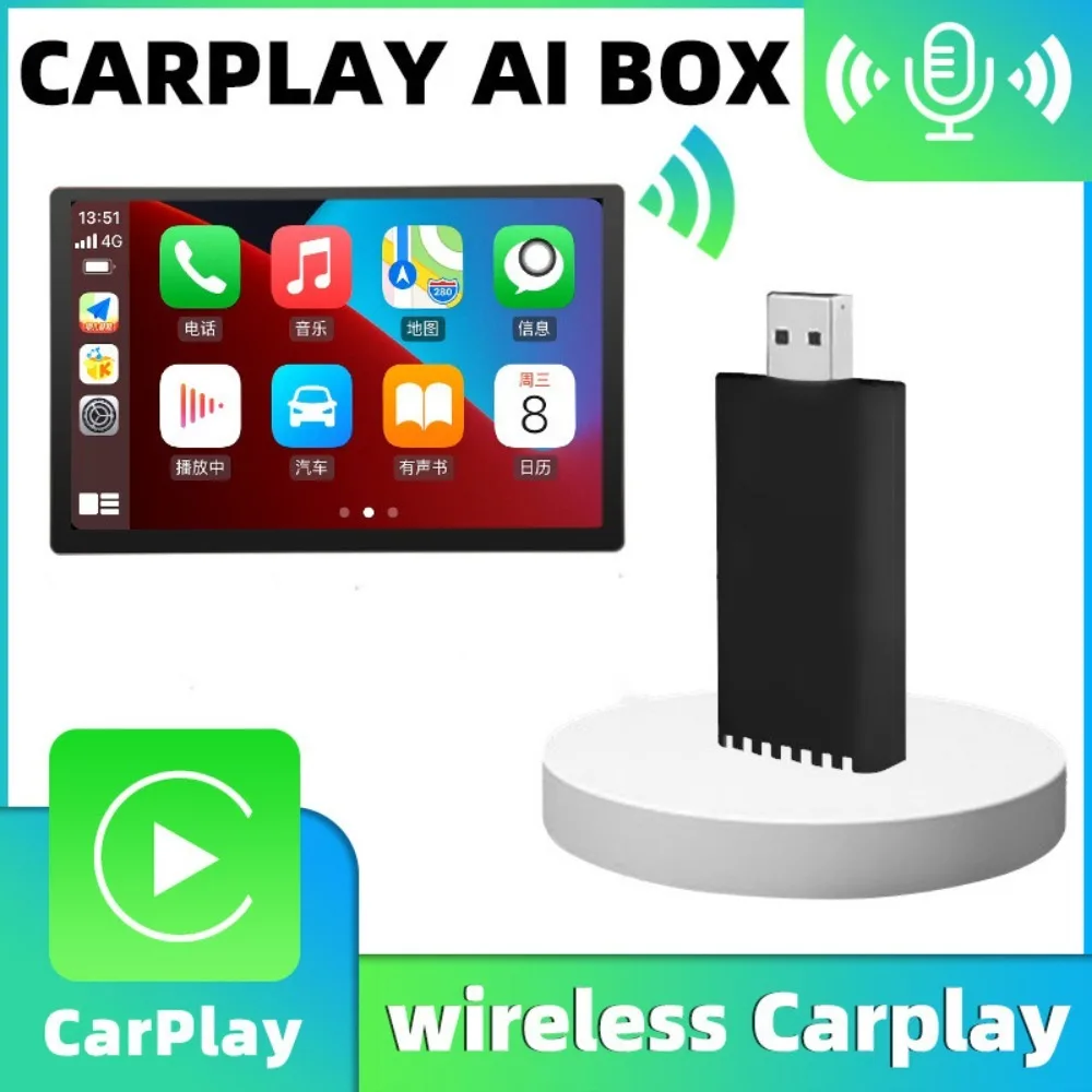 

Smart Link USB Wireless CarPlay Adapter Carplay Wired To Wireless Wired To Wireless Carplay Box Automatic Connection ABS