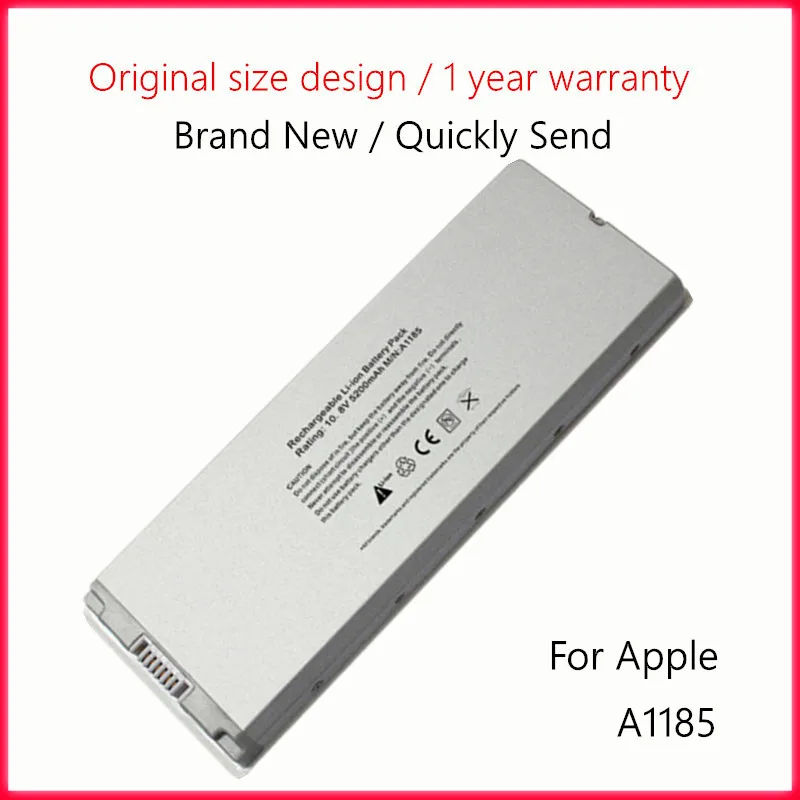 White A1185 A1181 Laptop Battery For Apple MacBook 13