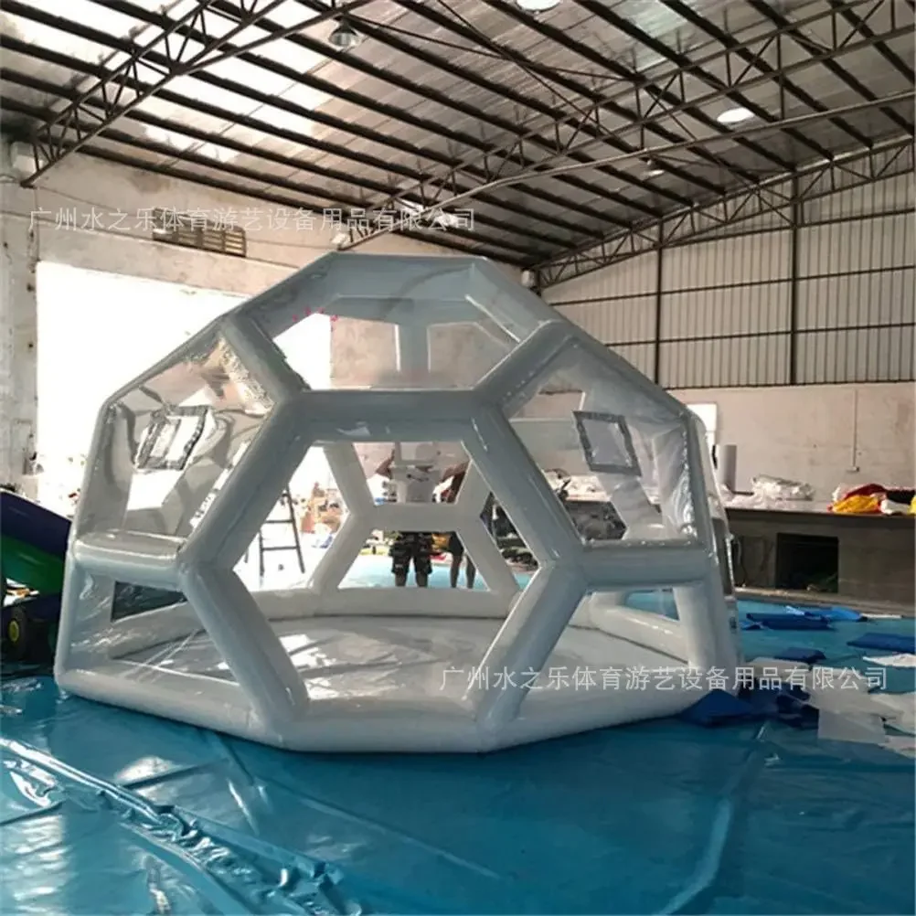 

Inflatable Football Tent Spherical Star Top Spherical Camping Famous Hotel Holiday Home Transparent Mesh