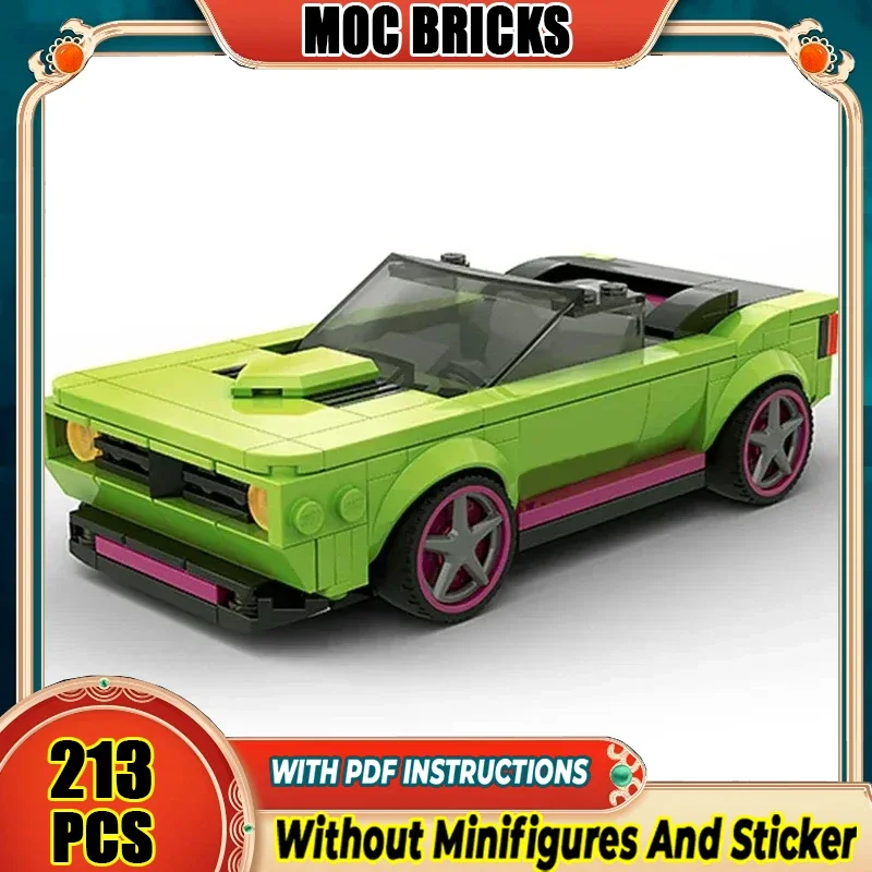 

Speed Champions Model Moc Building Bricks Green Muscle Car Technology Modular Blocks Gifts Christmas Toys DIY Sets Assembly
