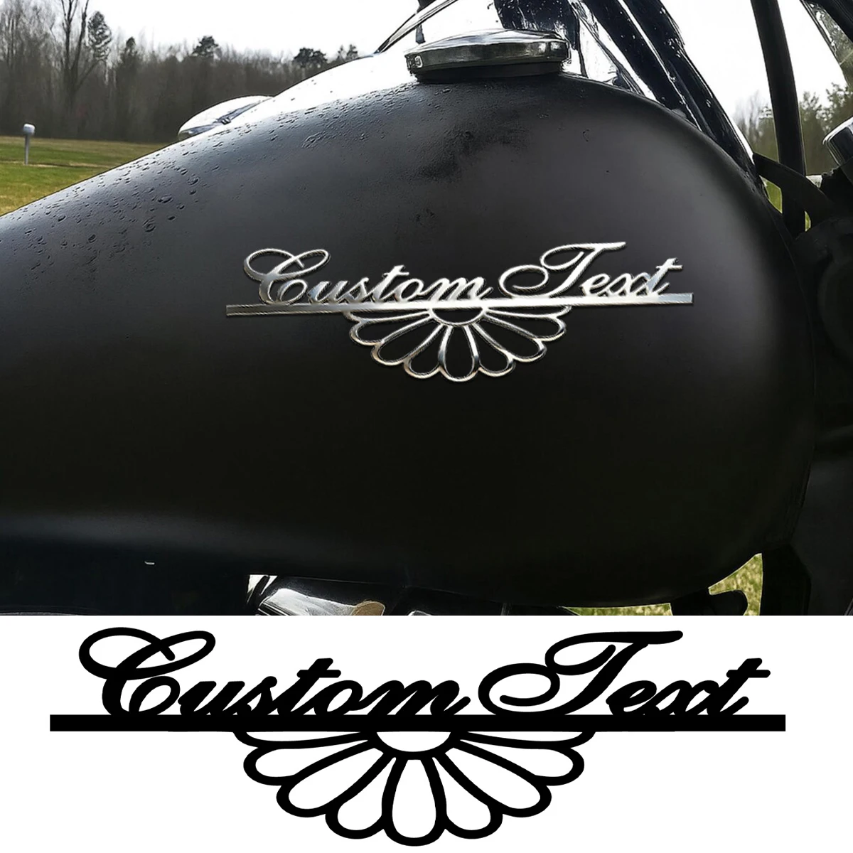 

Exquisite Hollow Flower Art Font Filigree 3D Metal Car Body Sticker Auto Guitar Piano Custom Name Holder Logo DIY Decor Jewelry