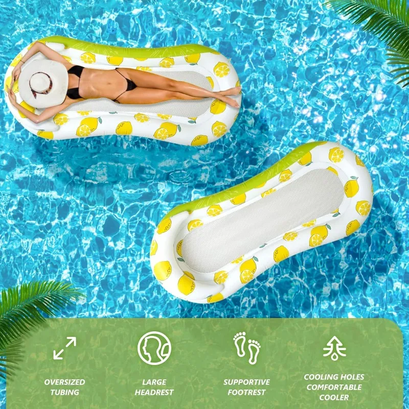 Pool Games Toy for Girls Foldable Children Water Hammock Inflatable Mat Lounge Chair Summer Beach Inflatable Floating Bed Toys