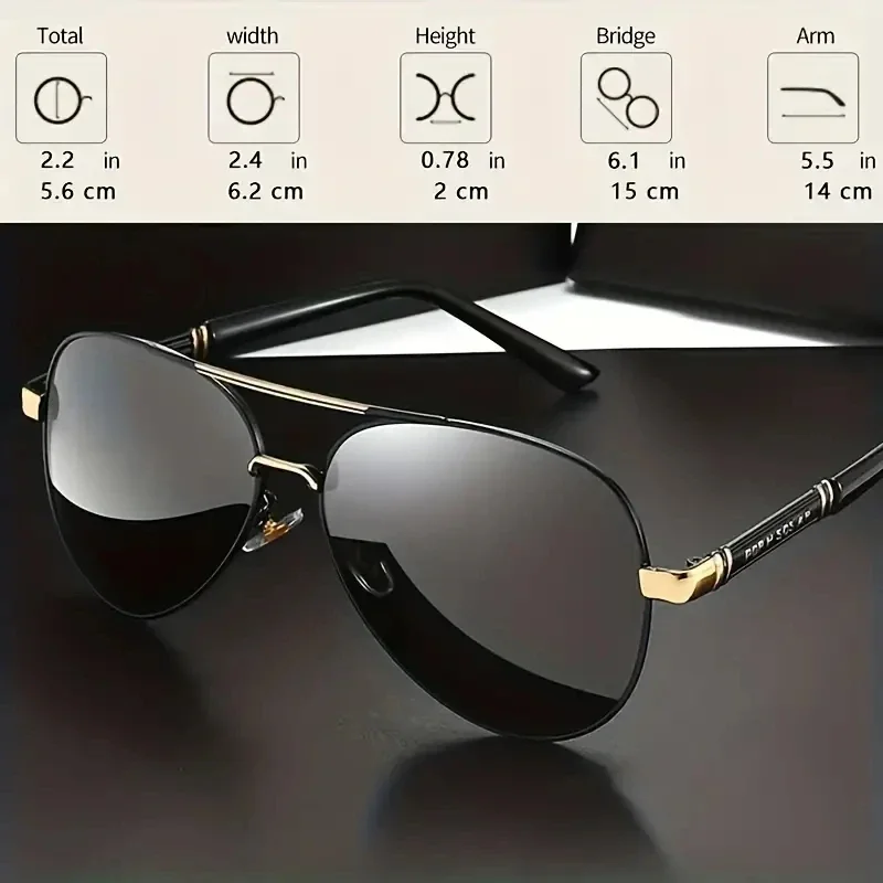Polarized Sunglasses Men Metail Frame Quality Sun Glasses Brand Design Male Glasses Fishing Driving Goggles UV400 Toadsunglasses