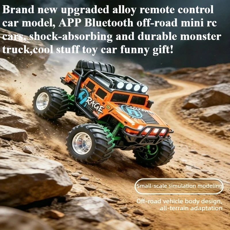 Cool Stuff Toy Car Funny Gift-Kawaii Mini Rc Truck,Remote Control Car,APP Bluetooth Off-road Rc Cars,Monster Truck,Toys for Kids