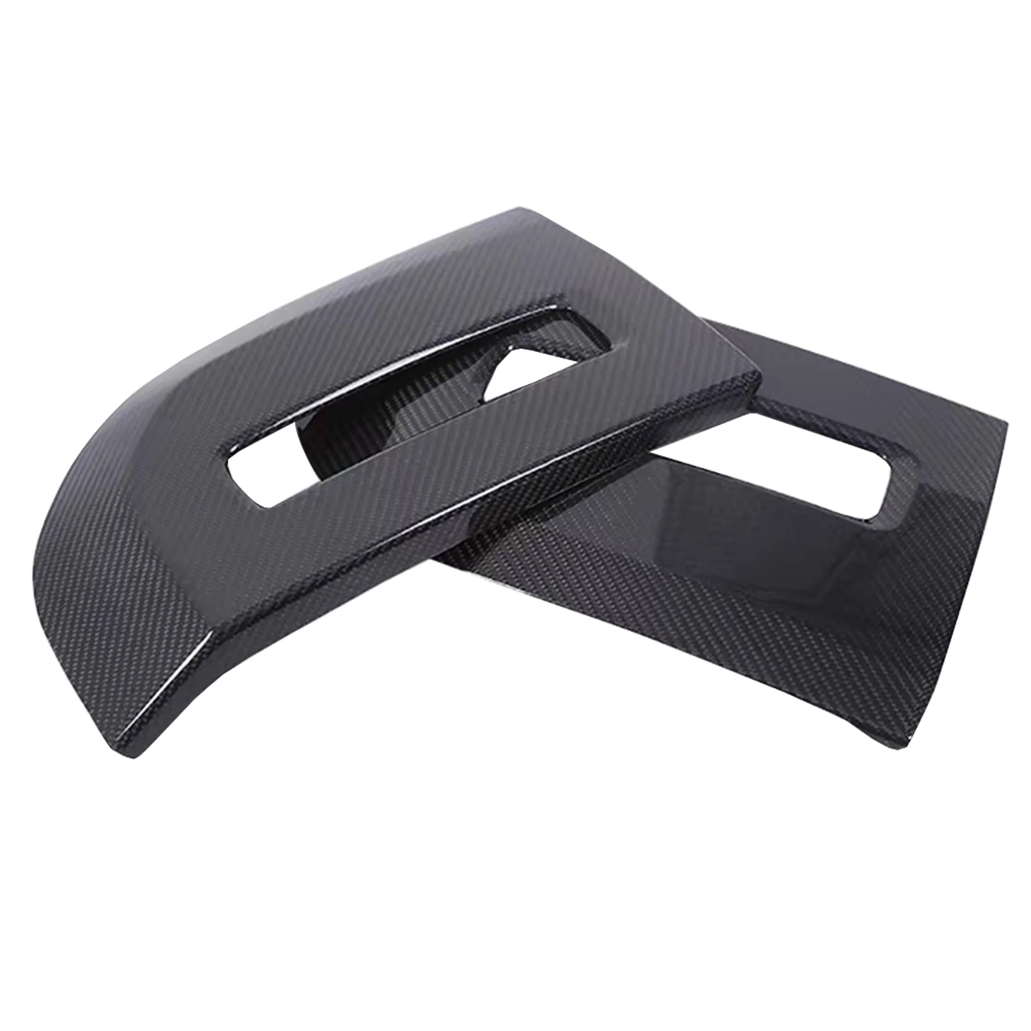 لاند روفر المدافع 90 110 2020-2025 الكربون الحقيقي الخارجي الجبهة الضباب ضوء مصباح ديكور غطاء الكسوة اكسسوارات السيارات 2 قطعة #5