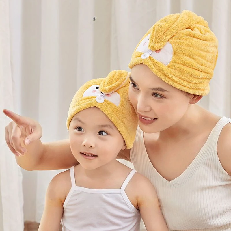 Towel Bathroom Hair Drying Super Absorbent Quick Dry Cute Velvet Thicker Tender Soft Wash Caps Hair-protect Universal Bonnet