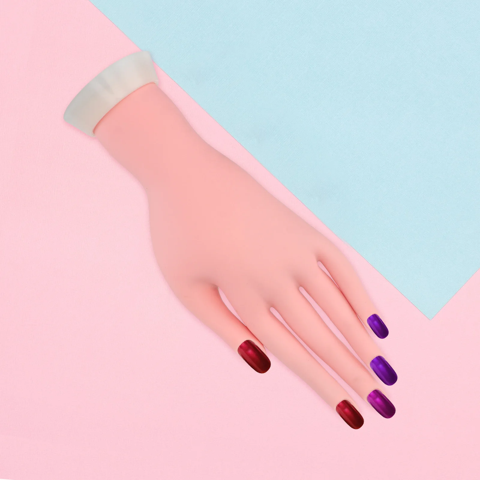 

Manicurist Nail Tools for Art Practice Hand Tips Mannequin Nails Fake Finger
