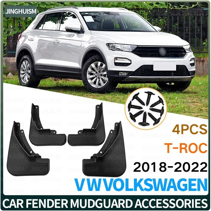 Car Mudguards, Fender ,For VW Volkswagen T-ROC TROC 2018-2022，Automotive Parts, Exterior Car Accessories, Mud and Sand Blocks