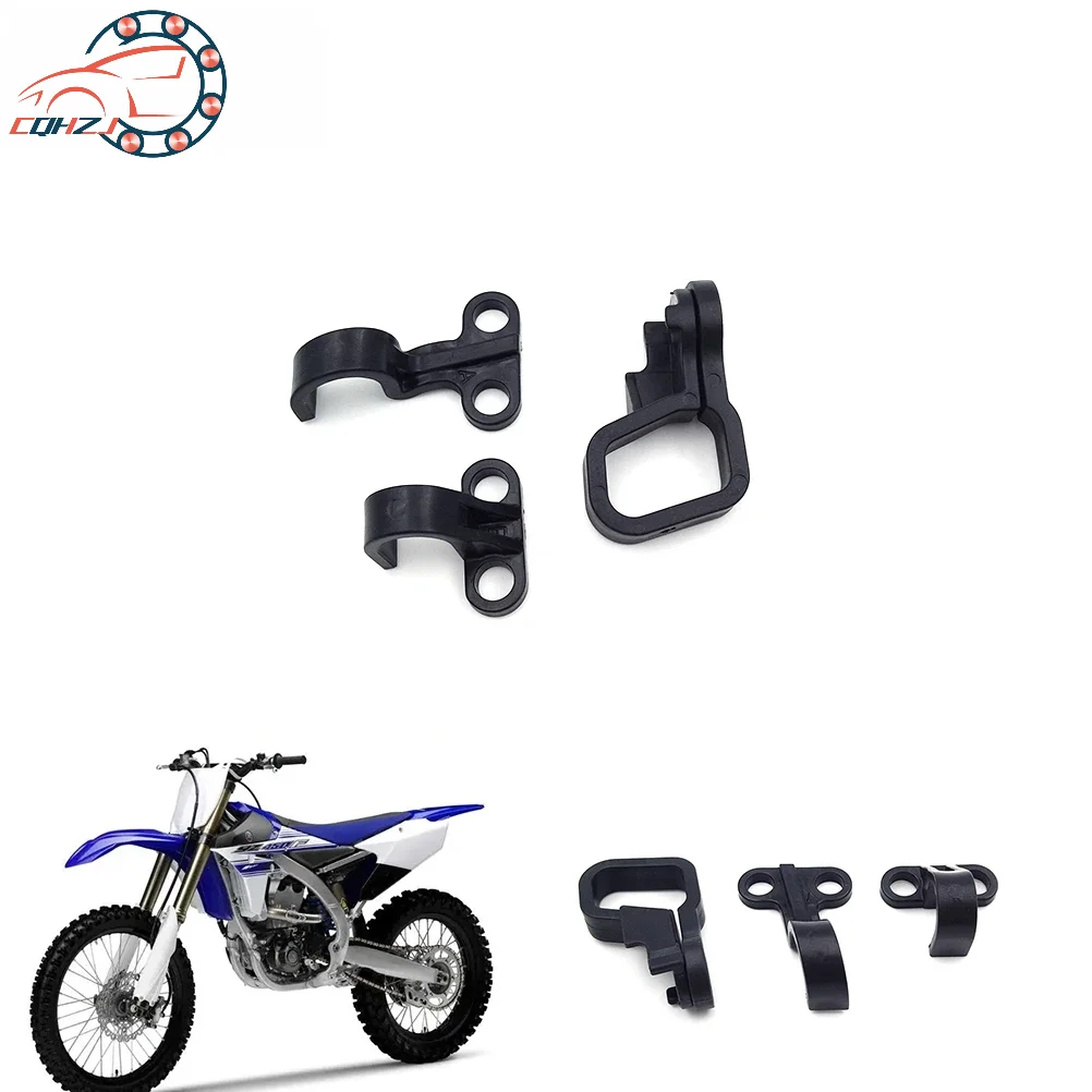 

CQHZJ Motorcycle Front Rear Brake Cable Clamp Guide Brake Hose Holder Tube Clip For YAMAHA YZF YZFX WRF WRFK 250 450 Parts