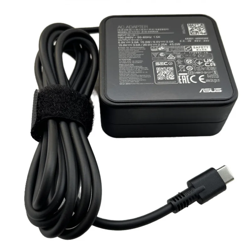 

Зарядное устройство переменного тока типа C, 20 В, 2,25 А, 45 Вт для Asus Chromebook Flip C433T C433TA