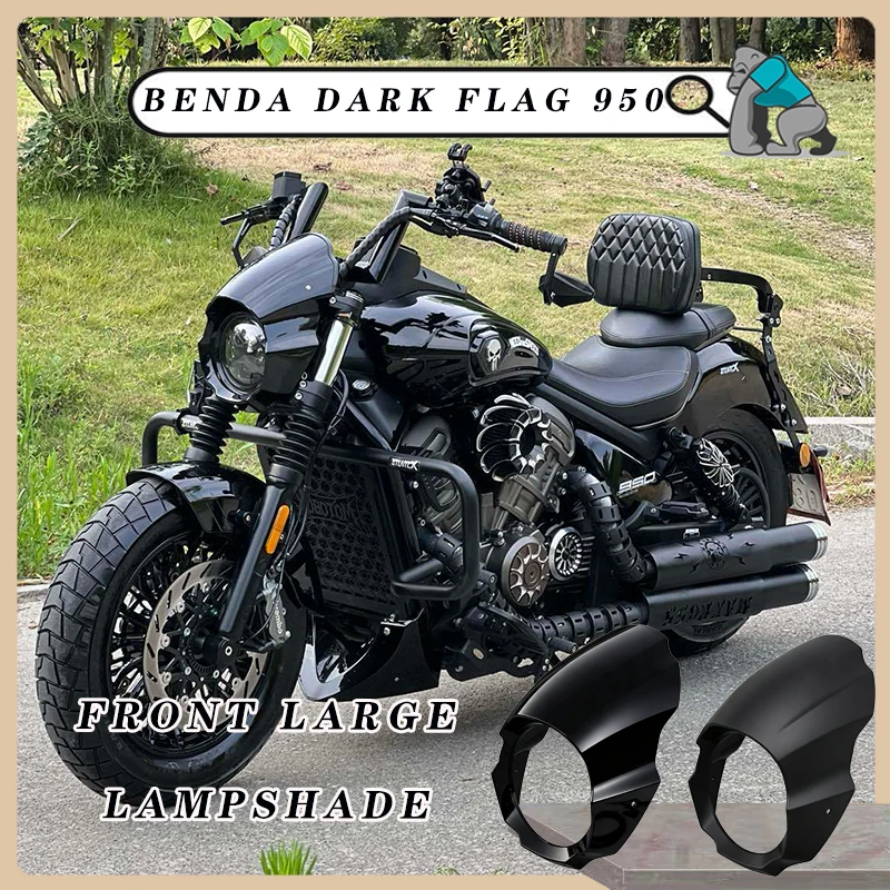 Customized For Benda Dark Flag 950 BD950 Darkflag 950 HeiQi950 Motorcycle Round Screen Headlight Fairing Windshield Cover