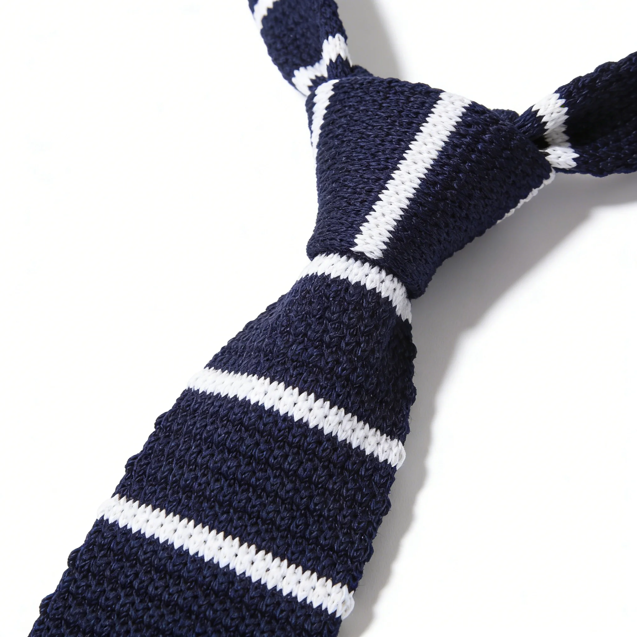 Brand New Men\'s Vintage Striped Knit Neck Ties For Man Party Fashion Colorful Knitting Tie Navy Red Wedding Slim Necktie Cravata